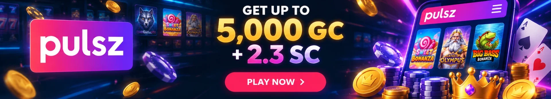Pulsz — Get up to 5,000 GC + 2.3 SC. Play Now